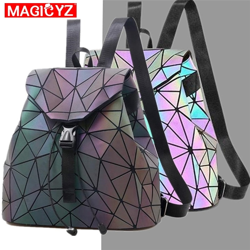 Holographic Luminous Sequin Female Backpacks