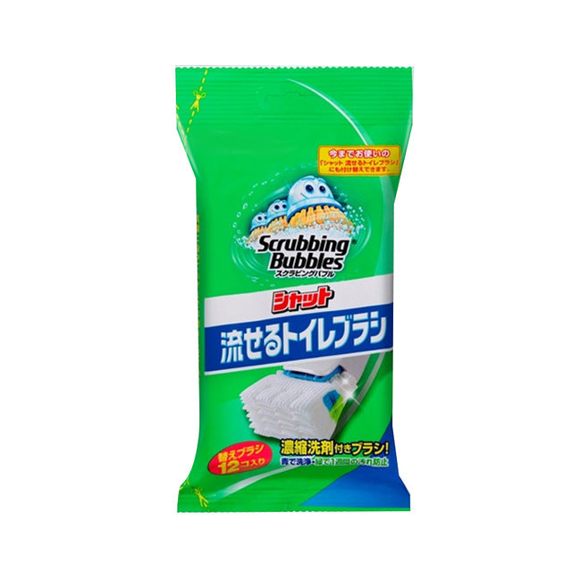 Disposable toilet cleaning brush